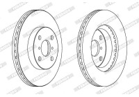 Brake Disc PREMIER Coat+ disc DDF1587C Ferodo