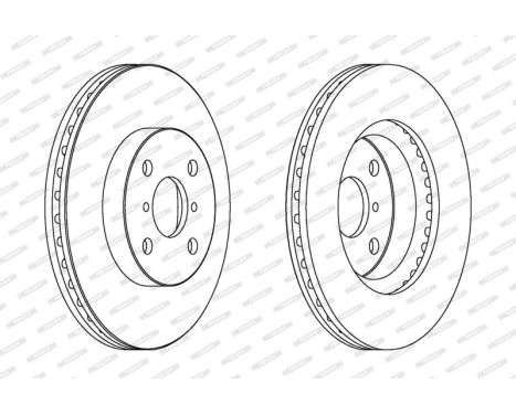 Brake Disc PREMIER Coat+ disc DDF1587C Ferodo