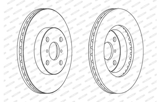 Brake Disc PREMIER Coat+ disc DDF1587C Ferodo