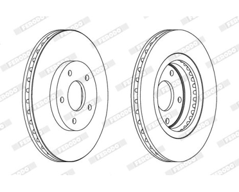 Brake Disc PREMIER Coat+ disc DDF1589C Ferodo