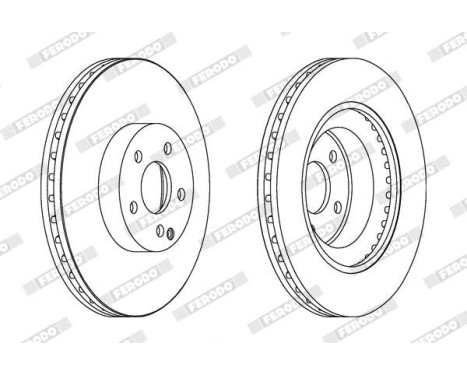 Brake Disc PREMIER Coat+ disc DDF1595C-1 Ferodo, Image 2
