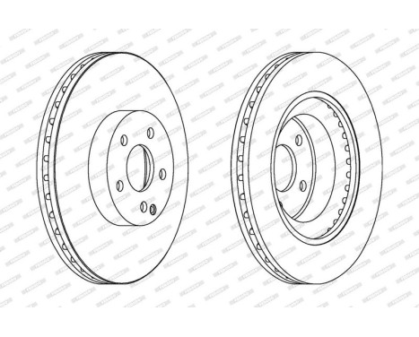 Brake Disc PREMIER Coat+ disc DDF1595C-1 Ferodo, Image 2