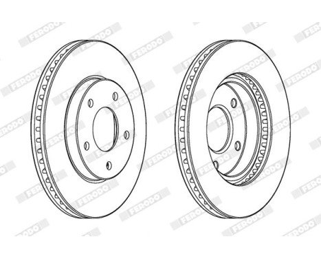 Brake Disc PREMIER Coat+ disc DDF1599C Ferodo, Image 2