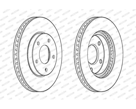 Brake Disc PREMIER Coat+ disc DDF1599C Ferodo, Image 2