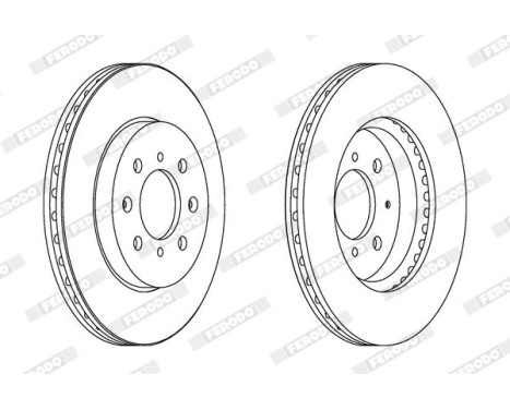 Brake Disc PREMIER Coat+ disc DDF1610C Ferodo, Image 2