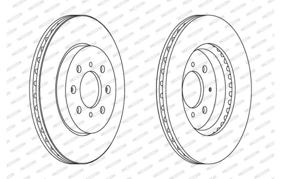 Brake Disc PREMIER Coat+ disc DDF1610C Ferodo, Image 2