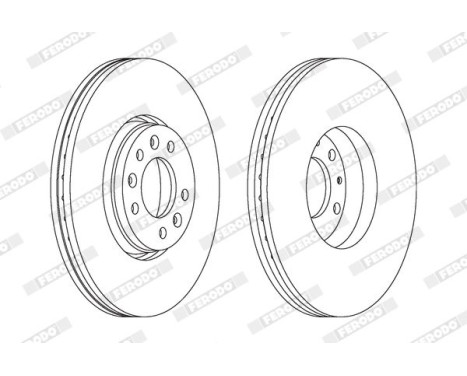 Brake Disc PREMIER Coat+ disc DDF1615C Ferodo