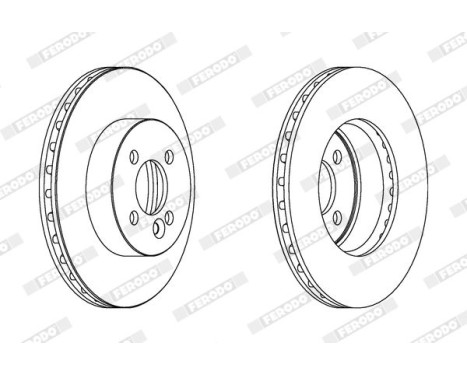 Brake Disc PREMIER Coat+ disc DDF1617C Ferodo