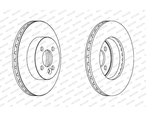 Brake Disc PREMIER Coat+ disc DDF1617C Ferodo