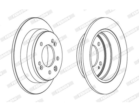 Brake Disc PREMIER Coat+ disc DDF1618C Ferodo