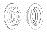 Brake Disc PREMIER Coat+ disc DDF1618C Ferodo