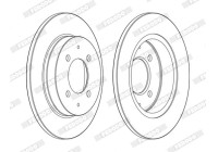Brake Disc PREMIER Coat+ disc DDF1622C Ferodo