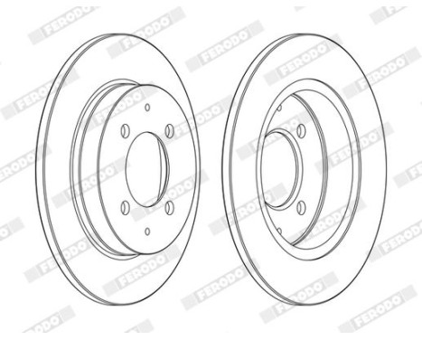 Brake Disc PREMIER Coat+ disc DDF1622C Ferodo, Image 2
