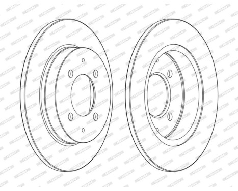 Brake Disc PREMIER Coat+ disc DDF1622C Ferodo, Image 2