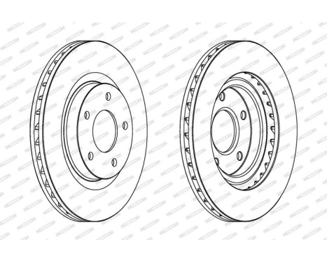 Brake Disc PREMIER Coat+ disc DDF1624C Ferodo