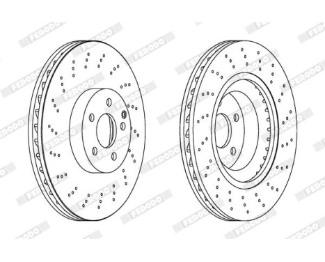 Brake Disc PREMIER Coat+ disc DDF1639C-1 Ferodo, Image 2