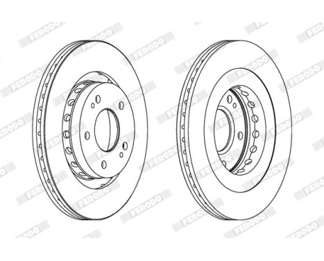 Brake Disc PREMIER Coat+ disc DDF1642C Ferodo