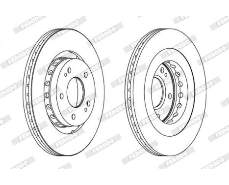 Brake Disc PREMIER Coat+ disc DDF1642C Ferodo, Image 2
