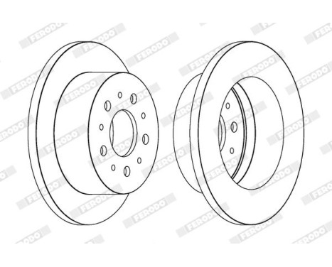 Brake Disc PREMIER Coat+ disc DDF1653C Ferodo