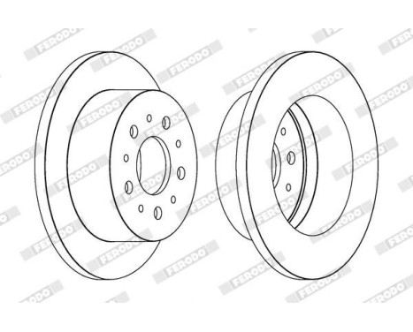 Brake Disc PREMIER Coat+ disc DDF1653C Ferodo