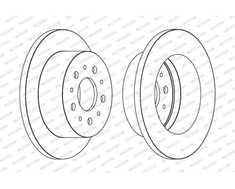 Brake Disc PREMIER Coat+ disc DDF1653C Ferodo