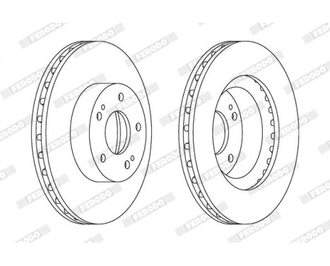 Brake Disc PREMIER Coat+ disc DDF1659C Ferodo, Image 2