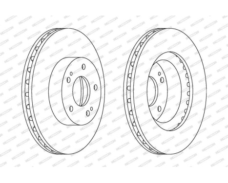 Brake Disc PREMIER Coat+ disc DDF1659C Ferodo, Image 2