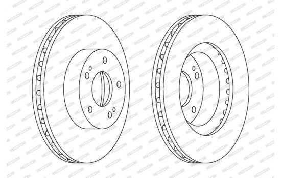 Brake Disc PREMIER Coat+ disc DDF1659C Ferodo, Image 2