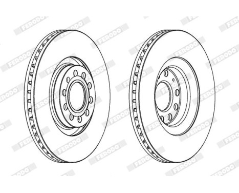 Brake Disc PREMIER Coat+ disc DDF1705C-1 Ferodo, Image 2