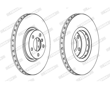 Brake Disc PREMIER Coat+ disc DDF1713C-1 Ferodo, Image 2