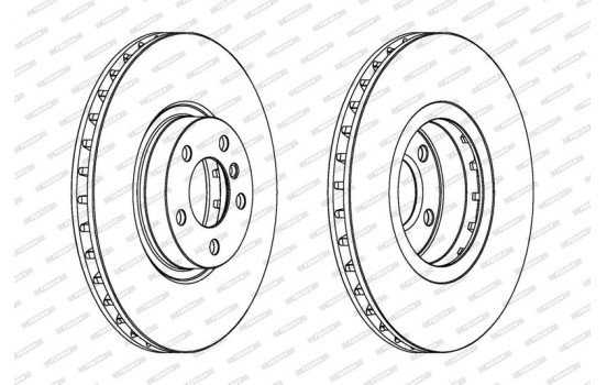 Brake Disc PREMIER Coat+ disc DDF1713C-1 Ferodo, Image 2