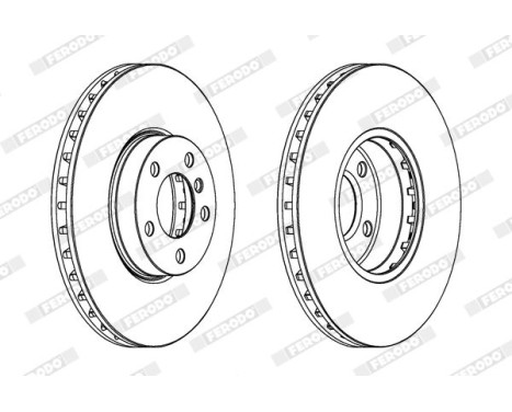 Brake Disc PREMIER Coat+ disc DDF1714C-1 Ferodo, Image 2