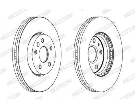 Brake Disc PREMIER Coat+ disc DDF1722C-1 Ferodo, Image 2