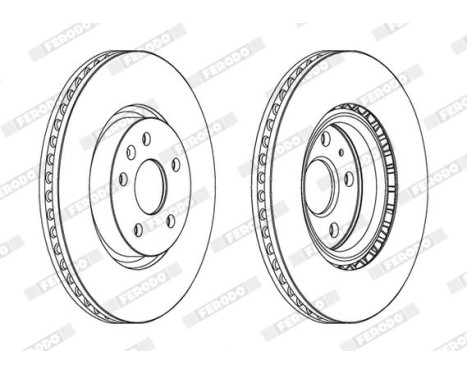 Brake Disc PREMIER Coat+ disc DDF1723C-1 Ferodo, Image 2