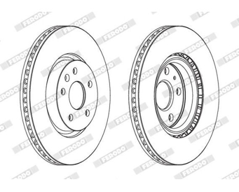 Brake Disc PREMIER Coat+ disc DDF1723C-1 Ferodo, Image 2
