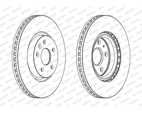 Brake Disc PREMIER Coat+ disc DDF1723C-1 Ferodo, Image 2