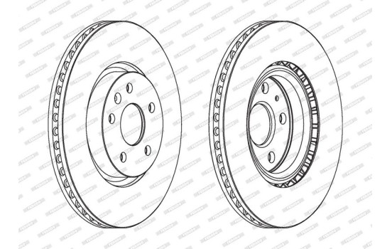 Brake Disc PREMIER Coat+ disc DDF1723C-1 Ferodo, Image 2