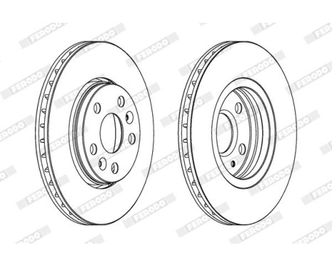 Brake Disc PREMIER Coat+ disc DDF1733C Ferodo, Image 2