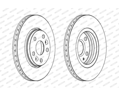 Brake Disc PREMIER Coat+ disc DDF1733C Ferodo