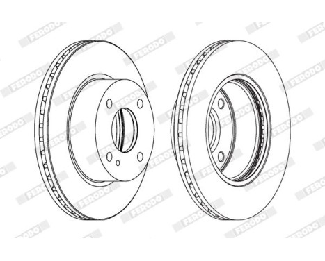 Brake Disc PREMIER Coat+ disc DDF1740C Ferodo