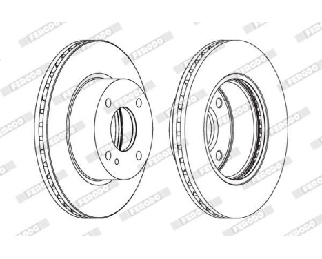 Brake Disc PREMIER Coat+ disc DDF1740C Ferodo