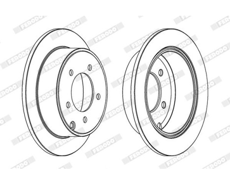 Brake Disc PREMIER Coat+ disc DDF1762C Ferodo, Image 2