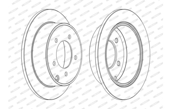 Brake Disc PREMIER Coat+ disc DDF1762C Ferodo, Image 2