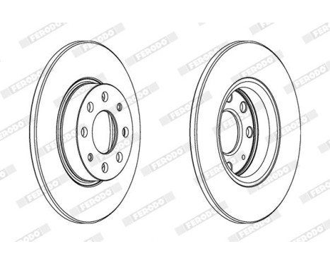 Brake Disc PREMIER Coat+ disc DDF1784C Ferodo