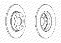 Brake Disc PREMIER Coat+ disc DDF1784C Ferodo