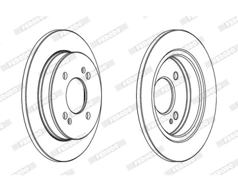 Brake Disc PREMIER Coat+ disc DDF1793C Ferodo, Image 2