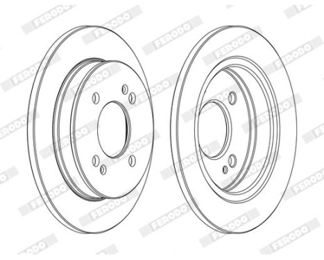 Brake Disc PREMIER Coat+ disc DDF1793C Ferodo, Image 3