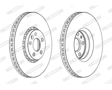 Brake Disc PREMIER Coat+ disc DDF1801C-1 Ferodo, Image 2