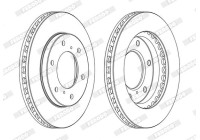 Brake Disc PREMIER Coat+ disc DDF1818C Ferodo