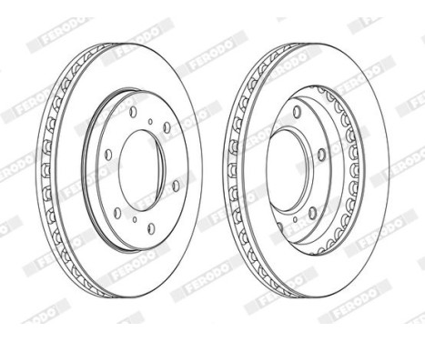 Brake Disc PREMIER Coat+ disc DDF1818C Ferodo, Image 3